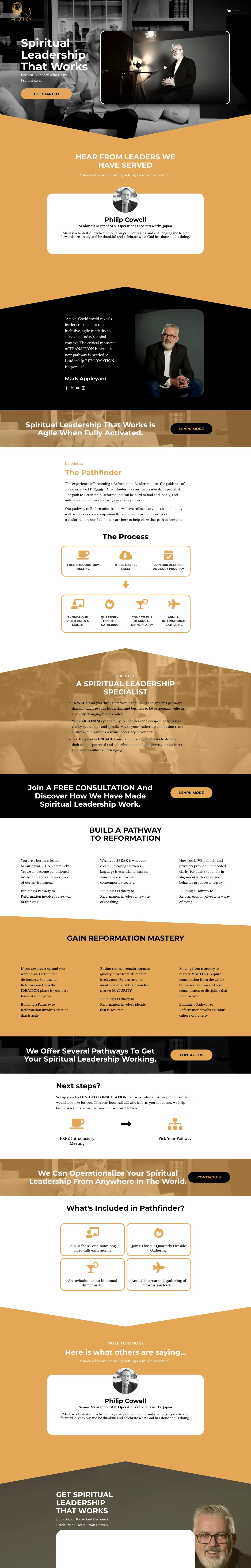 Anothen website, full home page