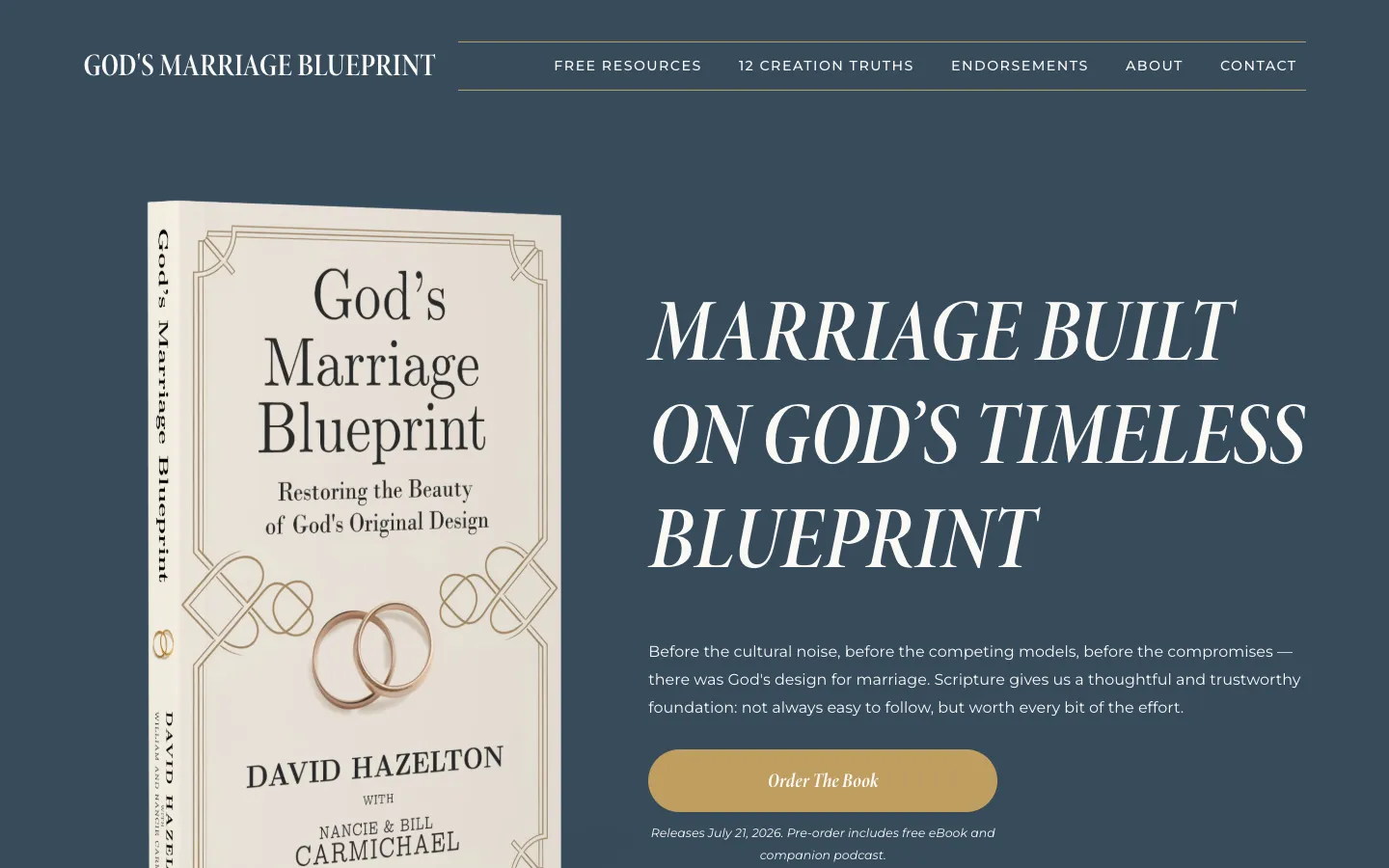 God's Marriage Blueprint — David Hazelton